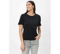 Kurzarmshirt BRAX "Style CIRA", Damen, Gr. 48, schwarz, 100% Baumwolle, Rundhals, Shirts (19324730-48) schwarz