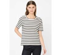 Kurzarmshirt BRAX "Style CIRA S", Damen, Gr. 42, navy, 100% Baumwolle, Rundhals, Shirts (35877515-42) navy