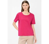Kurzarmshirt BRAX "Style CIRA S", Damen, Gr. 46, pink, 100% Baumwolle, Rundhals, Shirts (90798522-46) pink