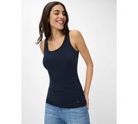 Kurzarmshirt BRAX "Style SILVY", Damen, Gr. 32, navy, 47% Baumwolle, 47% Modal, 6% Elasthan, Rundhals, Shirts (11577011-32) navy