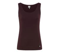 Kurzarmshirt BRAX "Style SILVY", Damen, Gr. 48, braun (dunkellila), 47% Baumwolle, 47% Modal, 6% Elasthan, Rundhals, Shirts (40726559-48) dunkellila