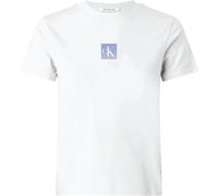 Kurzarmshirt CALVIN KLEIN JEANS "SS CLASSIC FIT TEE", Damen, Gr. XL (44), weiß (brilliant weiß), Single Jersey, Obermaterial: 100% Baumwolle, unifarben, regular fit normal, Rundhals, eingesetzt abgest