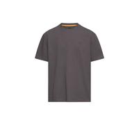Kurzarmshirt CAMEL ACTIVE, Herren, Gr. 3XL, grau (gunmetal), Jersey, Obermaterial: 100% Baumwolle, bedruckt, regular fit hüftbedeckend, Rundhals, abgesteppte Kante, Shirts, Rundhalsshirt mit großem Fr