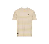Kurzarmshirt CAMEL ACTIVE, Jungen, Gr. XXL, sun gelb, Jersey, Obermaterial: 100% Baumwolle, gestreift, normal hüftbedeckend, Rundhals, Shirts, in Steifen-Optik und mit Rundhals (10435611-XXL) sun gelb