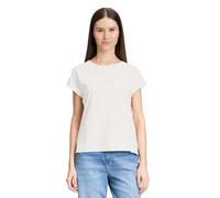 Kurzarmshirt CARTOON "Damen mit Ärmelaufschlag", Damen, Gr. 36, beige (patch cream, pink), Obermaterial: 100% Baumwolle, loose fit normal, Rundhals, Shirts, Hotfix (87700036-36) patch cream, pink