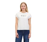 Kurzarmshirt CARTOON "Damen mit Ärmelaufschlag", Damen, Gr. 36, patch cream, cream, Obermaterial: 100% Baumwolle, loose fit normal, Rundhals, Shirts (87478558-36) patch cream, cream