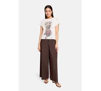 Kurzarmshirt CARTOON "Damen mit Ärmelaufschlag", Damen, Gr. 40, weiß (patch cream, beige), Obermaterial: 100% Baumwolle, loose fit normal, Rundhals, Shirts (57080803-40) patch cream, beige