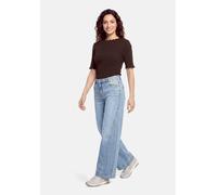Kurzarmshirt CARTOON "Damen mit Kragen", Damen, Gr. 44, braun (dunkelbraun), Obermaterial: 95% Baumwolle, 05% Elasthan, tailliert normal, Shirts (41606821-44) dunkelbraun