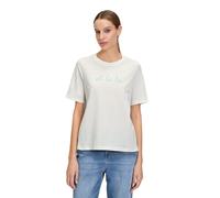 Kurzarmshirt CARTOON "Damen mit Rundhalsausschnitt", Damen, Gr. 34, grün (patch cream, grün), Obermaterial: 100% Baumwolle, loose fit normal, Rundhals, Shirts, Placement (95409728-34) patch cream, grü