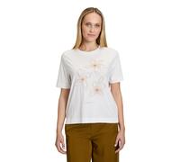 Kurzarmshirt CARTOON "Damen mit Rundhalsausschnitt", Damen, Gr. 34, weiß (patch cream, beige), Obermaterial: 100% Baumwolle, loose fit normal, Rundhals, Shirts (43287550-34) patch cream, beige