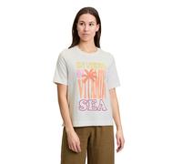 Cartoon Printshirt Damen weiß, 36