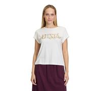 Kurzarmshirt CARTOON "Damen mit Rundhalsausschnitt", Damen, Gr. 36, blau (patch cream, light blau), Obermaterial: 50% Baumwolle, 50% Modal, loose fit normal, Rundhals, Shirts (34721426-36) patch cream