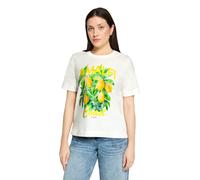 Cartoon Damen Kurzarm-Shirt mit Rundhalsausschnitt 40, Patch Creme/Yellow
