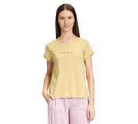 Kurzarmshirt CARTOON "Damen mit Rundhalsausschnitt", Damen, Gr. 42, lila (patch khaki, lila), Obermaterial: 50% Baumwolle, 50% Modal, loose fit normal, Rundhals, Shirts, Placement (35205416-42) patch