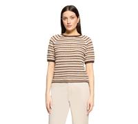 Kurzarmshirt CARTOON "Damen mit Rundhalsausschnitt", Damen, Gr. 44, braun, cream, Obermaterial: 65% Polyester, 35% Baumwolle, regular fit normal, Rundhals, Shirts (29522164-44) braun, cream