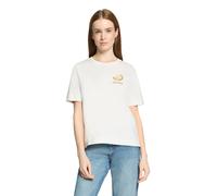 Cartoon Baumwollshirt Kurzarm mit Patch cream/gold Größe 44