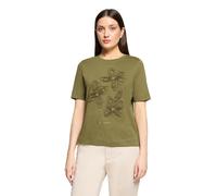 Kurzarmshirt CARTOON "Damen mit Rundhalsausschnitt", Damen, Gr. 46, grün (patch khaki, khaki), Obermaterial: 100% Baumwolle, loose fit normal, Rundhals, Shirts (68377667-46) patch khaki, khaki