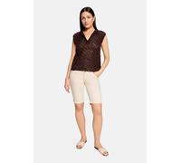Kurzarmshirt CARTOON "Damen mit V-Ausschnitt", Damen, Gr. 34, dunkelbraun, Obermaterial: 60% Baumwolle, 40% Polyacryl, gerade normal, V-Ausschnitt, Shirts (87058140-34) dunkelbraun