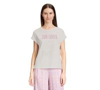 Kurzarmshirt CARTOON "Damen mit Rundhalsausschnitt", Damen, Gr. 38, beige (patch cream, rosé), Obermaterial: 50% Baumwolle, 50% Modal, loose fit normal, Rundhals, Shirts, Rippbündchen (29061243-38) pa