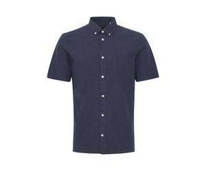 Kurzarmshirt CASUAL FRIDAY "Kurzarmhemd CFAnton", Herren, Gr. XL, blau (schwarz navy melange), Obermaterial: 100% Baumwolle CO., Hemden (55968366-XL) schwarz navy melange