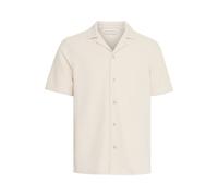 Kurzarmshirt CASUAL FRIDAY "Kurzarmhemd CFARCHER knitted", Herren, Gr. M, beige (rainy day), Obermaterial: 55% Baumwolle CO. 43% Polyester PES. 2% Elasthan EL., Hemden (63148906-M) rainy day