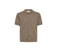 Kurzarmshirt CASUAL FRIDAY "Kurzarmhemd CFBells", Herren, Gr. XL, braun (major braun melange), Obermaterial: 50% Baumwolle CO. 50% Lyocell CLY., Shirts (65225960-XL) major braun melange