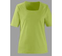 Kurzarmshirt CASUAL LOOKS "Shirt", Damen, Gr. 38, grün (pistazie), 100% Baumwolle, unifarben, eckiger Ausschnitt, Shirts (208149-38) pistazie