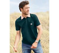 Kurzarmshirt CATAMARAN "Kurzarm-Poloshirt", Herren, Gr. 52/54, grün (petrol, sand), 100% Baumwolle, gemustert, gestreift, Shirts (91233240-52) petrol, sand