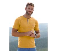 Kurzarmshirt CATAMARAN "Kurzarm-Shirt", Herren, Gr. 64/66, gelb (ocker), 100% Baumwolle, unifarben, Rundhals, Shirts (47579536-64) ocker