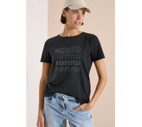 Rundhalsshirt CECIL, Damen, Gr. M (40), palm breeze grün, Web, 50% Baumwolle, 50% Polyester, comfort fit normal, Rundhals, abgesteppt, Shirts Rundhalsshirt, mit Zebramuster (41927266-M) palm breeze gr