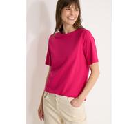 Kurzarmshirt CECIL, Damen, Gr. S (38), beetroot pink, Jersey, Obermaterial: 100% Baumwolle, unifarben, normal hüftbedeckend, Rundhals, Shirts, aus weicher Baumwolle (86898119-S) beetroot pink