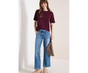 Kurzarmshirt CECIL, Damen, Gr. XXL (46), sweet grape rot, Jersey, Obermaterial: 100% Baumwolle, unifarben, normal hüftbedeckend, Rundhals, Shirts, aus weicher Baumwolle (75365907-XXL) sweet grape rot