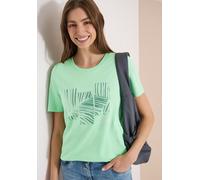 Cecil - T-Shirt mit Rundhals und Artwork grün - Gr. - XL