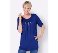 Kurzarmshirt CLASSIC BASICS "Kurzarm-Shirt", Damen, Gr. 38, blau (royalblau), 100% Viskose, unifarben, Rundhals, Shirts (32695305-38) royalblau