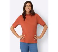 Kurzarmshirt CLASSIC BASICS "Kurzarm-Shirt", Damen, Gr. 42, orange (terra), 100% Baumwolle, unifarben, Shirts (19949531-42) terra