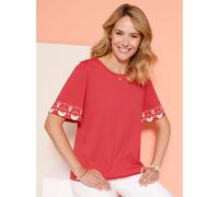 Kurzarmshirt CLASSIC BASICS "Kurzarm-Shirt", Damen, Gr. 54, weiß (hummer, weiß), 100% Baumwolle, bedruckt, gemustert, mehrfarbig, Rundhals, Shirts (71347533-54) hummer, weiß