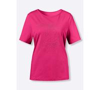 Kurzarmshirt CLASSIC BASICS "Shirt", Damen, Gr. 48, pink, 100% Baumwolle, geblümt, gemustert, unifarben, Rundhals, Shirts (57453607-48) pink