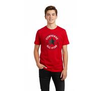 Kurzarmshirt CONVERSE "für Kinder", Jungen, Gr. 116, rot, Stoff, Obermaterial: 100% Baumwolle, bedruckt, unifarben, normal, Rundhals, eingesetzt abgesteppt, Shirts, Kurzarm, sportlicher Stil, mit Logo