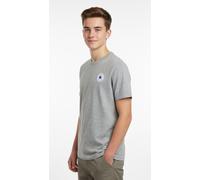 Kurzarmshirt CONVERSE "für Kinder", Jungen, Gr. 146/152 (158), grau (dunkelgrau heat), Stoff, Obermaterial: 60% Baumwolle, 40% Polyester, bedruckt, unifarben, normal, Rundhals, eingesetzt abgesteppt,