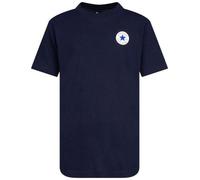 Kurzarmshirt CONVERSE "für Kinder", Jungen, Gr. 146/152 (158), schwarz (obsidian), Stoff, Obermaterial: 100% Baumwolle, bedruckt, unifarben, normal, Rundhals, eingesetzt abgesteppt, Shirts, für Kinder
