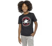 Kurzarmshirt CONVERSE "für Kinder", Jungen, Gr. 164/170 (176), schwarz, Stoff, Obermaterial: 60% Baumwolle, 40% Polyester, bedruckt, unifarben, normal, Rundhals, eingesetzt abgesteppt, Shirts, mit Run