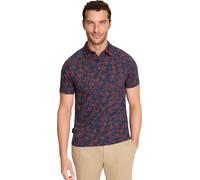 Kurzarmshirt MARCO DONATI "Kurzarm-Poloshirt", Herren, Gr. 56/58, dunkelblau, bedruckt, 100% Baumwolle, bedruckt, gemustert, Shirts (98623121-56) dunkelblau, bedruckt