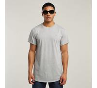 Kurzarmshirt G-STAR "Lash", Herren, Gr. M, grau (grau alloy gd), Jersey, Obermaterial: 100% Baumwolle, unifarben, normal hüftbedeckend, Rundhals, Umschlagsaum, Shirts, Rundhals, Logoapplikation (22076