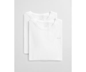 Kurzarmshirt GANT "C-NECK T-SHIRT 2-PACK", Herren, Gr. L, weiß, Web, Obermaterial: 100% Baumwolle, regular fit normal, Rundhals, eingesetzt abgesteppte Kante, Shirts, Mit Rundhalsausschnitt (83419608-