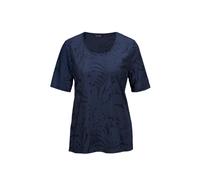 Kurzarmshirt GOLDNER "Ausbrenner-Shirt T-Shirt mit Ausbrenneroptik", Damen, Gr. 20, blau (hellblau), Obermaterial: 50% Polyester PES. 50% Viskose CV., Shirts (64275962-20) hellblau