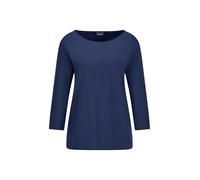 Kurzarmshirt GOLDNER "Basic Shirt mit U-Boot-Ausschnitt", Damen, Gr. 42, blau (marine), Obermaterial: 100% Baumwolle CO., Modisch, Shirts, U-Boot-Ausschnitt (97922131-42) marine