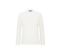 Kurzarmshirt GOLDNER "Baumwollshirt mit Langarm", Damen, Gr. 48, weiß (cremeweiß), Obermaterial: 95% Baumwolle CO. 5% Elasthan EL., figurumspielend, Gerade, Shirts, stretchbequemer Baumwolljersey (284
