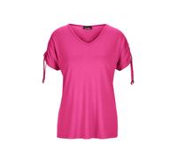 Kurzarmshirt GOLDNER "Kurzarm Viskose-Oberteil", Damen, Gr. 54, pink, Obermaterial: 95% Viskose CV. 5% Elasthan EL., figurumspielend, Sonstiges, Shirts, strechbequeme Viskosejersey (67991358-54) pink