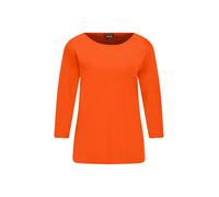 Kurzarmshirt GOLDNER "Kurzgröße Basic Shirt mit U-Boot-Ausschnitt", Damen, Gr. 21, orange (terrakotta), Obermaterial: 100% Baumwolle CO., Shirts (29808807-21) terrakotta
