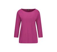 Kurzarmshirt GOLDNER "Kurzgröße Basic Shirt mit U-Boot-Ausschnitt", Damen, Gr. 25, pink (beere), Obermaterial: 100% Baumwolle CO., Modisch, Shirts, U-Boot-Ausschnitt (34268102-25) beere